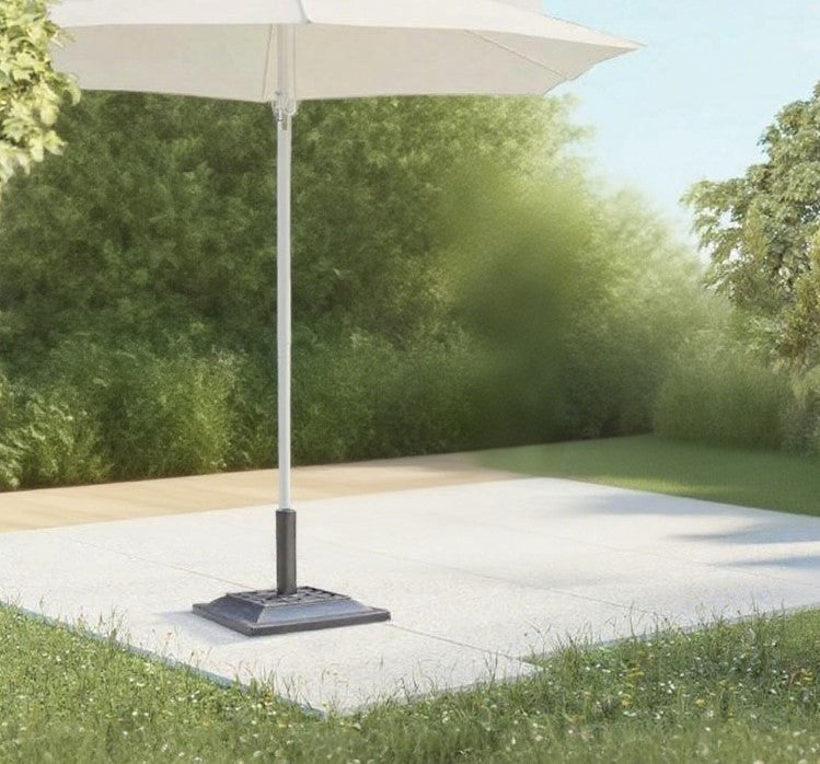 English Elm Heavy Duty Polyresin Umbrella Stand Outdoor Bronze Embossed Patio Decor Base T3971P383455