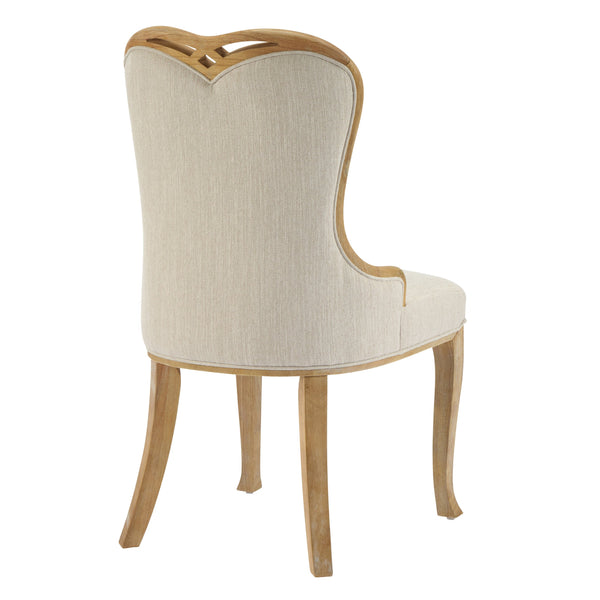 English Elm Christopher Knight Home® - Heart-Back Wingback Dining Chairs Set Of 4 - Elegant Upholstered Comfort With Natural Wood Legs N768P283429N_4