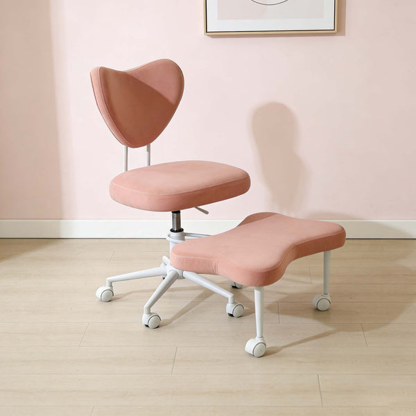 English Elm Meditation Floor Chair Ergonomic Lumbar Support Plush Seat Swivel Base Study W3248P456664