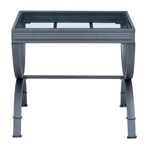 English Elm Steve Silver - Emerson 3-Piece Silver Metal Table Set - Powder-Coated Cocktail + 2 End Tables, Rust-Resistant Finish B081P157680