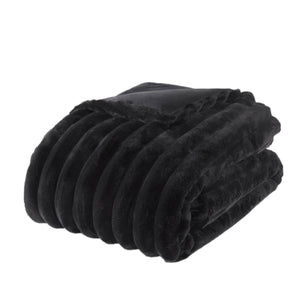 English Elm 3 Cozy King Ultrasoft Faux Fur Ribbed Comforter Set with Velvet Reverse & Plush Down-Alternative Fill Black 19.7 L x 14.97 W x 14.97 H B035P320227