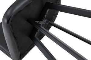English Elm Sn-c-agmd6in1-bklth Retro Oil Wax Pu Leather Accent Chair with Ergonomic Cushioned Seat Black W3875P371074