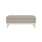 Madison Park Signature Beckett Traditional Tufted Storage Bench MPS105-0307 Antique Cream/Light Grey