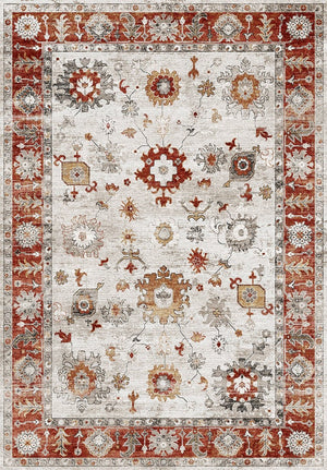 English Elm Oxford Traditional Area Rug Stain Resistant Polyester Pile for Living and Dining Rooms B186P428913