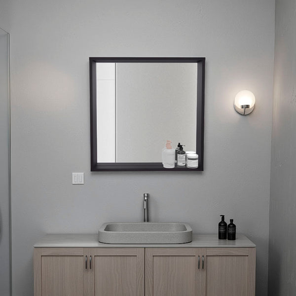 English Elm Plains Wall Mounted Medicine Cabinet with Mirror Shelf Wengue Melamine Bathroom Storage B097P407602