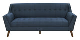 Wallace & Bay Browning Blue Mid-Century Modern Sofa, Navy Peacock - Easy Care, 79.1