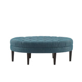 Madison Park Martin Transitional Surfboard Tufted Ottoman FUR101-0044 Blue