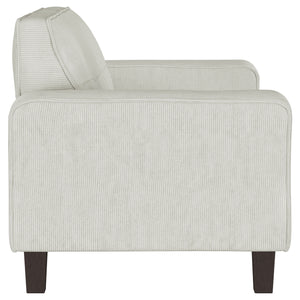 English Elm Xana Corduroy Tufted Loveseat with Tapered Wood Legs for Modern Living Rooms B062S01480