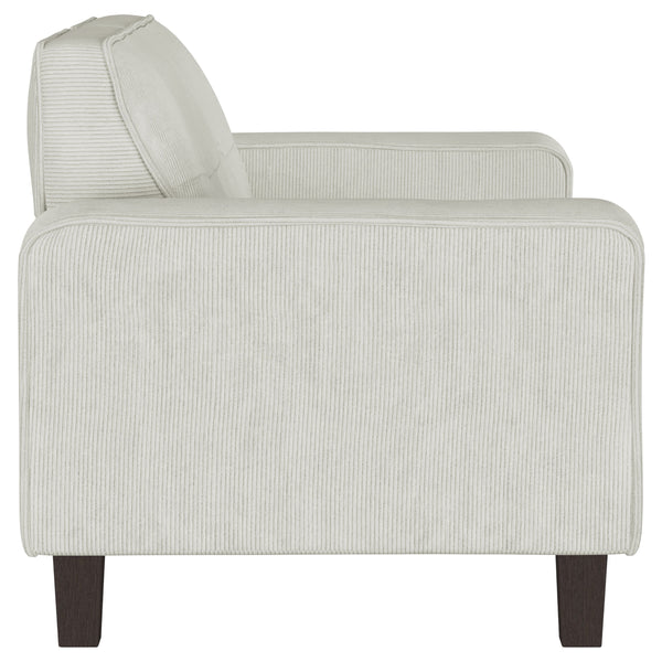 English Elm Xana Corduroy Tufted Loveseat with Tapered Wood Legs for Modern Living Rooms B062S01480