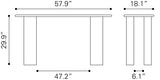 Risan Console Table Natural 109854 Zuo Modern