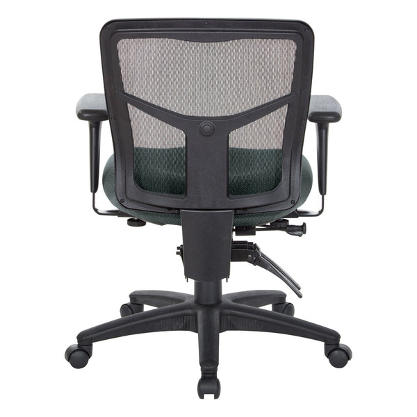 OSP Home Furnishings Progrid® Ergonomic Mid Back Mesh Office Chair with Lumbar Support and Pneumatic Height Adjust 92893-2M
