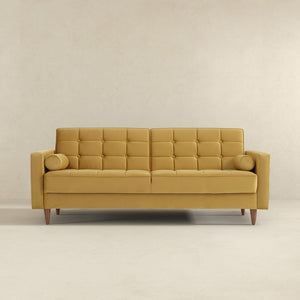 English Elm Ashcroft Furniture - Benara Yellow Velvet Sleeper Sofa