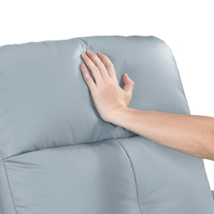 English Elm Blue Leather Swivel Glider Recliner Chair - Top Grain Match Leather, Plush Padding, 360° Comfort Recliner B011P329276