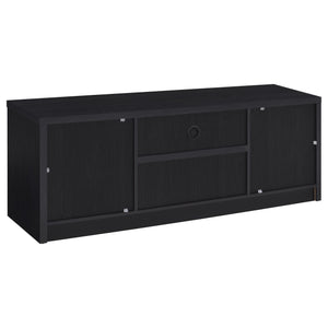English Elm Sloat Matte Black Media Console with Dual Drawers and Concealed Cabinet Storage B062P451931