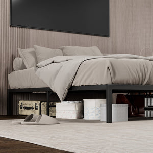 English Elm Metal Platform Bed Frame Full - Sturdy Metal Slats, No Box Spring Needed, Quiet, 660 lb Capacity W578107684