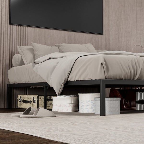 English Elm Metal Platform Bed Frame Full - Sturdy Metal Slats, No Box Spring Needed, Quiet, 660 lb Capacity W578107684