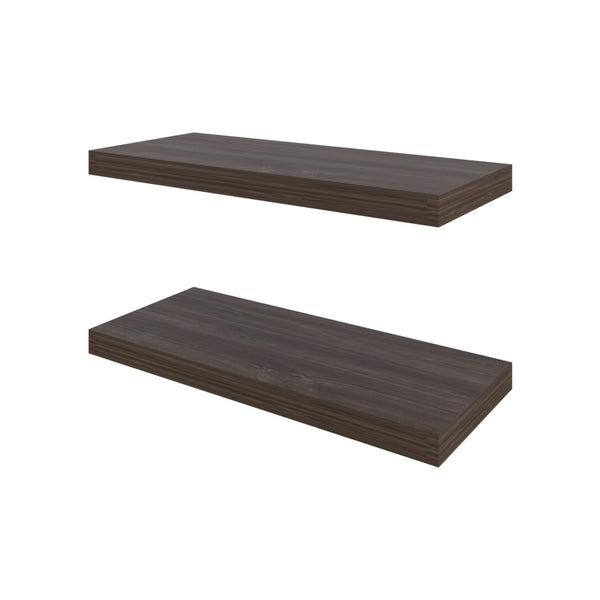 English Elm Sienna Oak Floating Shelf with Concealed Mounting, Durable Scratch & Moisture-Resistant Finish, 31.5" B062P373792