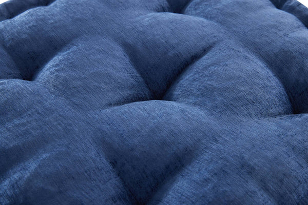 English Elm Poly Chenille Square Floor Pillow Cushion Plush 24x24 Inch Soft Polyester Seat Pad for Cozy Living Spaces Navy Blue 3.22 L x 23.03 W x 12.8 H B035P280524