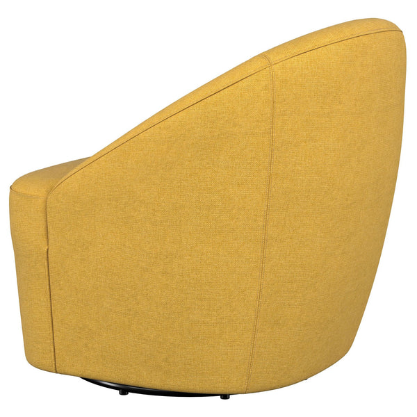 English Elm Denali Mustard Yellow Upholstered Swivel Chair - Modern Barrel Back Accent Seat, Cozy Stylish Comfort B062P353267