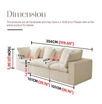 English Elm Modular Sectional Sofa - Space-Saving Minimalist Design, Comfy Sleeper For Modern Living Rooms & More W3622S00003