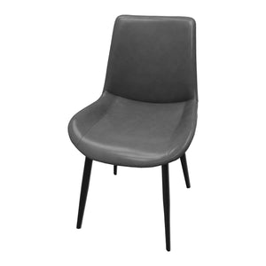 English Elm Grey PU Leather Dining Chair Set of 4 with Metal Legs — Modern Upholstered, Durable, Easy-Clean Seating for Kitchen, Restaurant, Living, Meeting Rooms T3967P384113