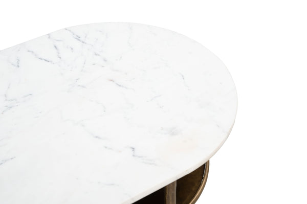 Zuo Modern Bild Console Table: Elegant White Marble & Brass Accents For Modern Living Spaces & Entryways White Natural Marble,Iron 110596-zuo-modern