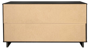 English Elm Granville 55" Dresser In Charcoal Gray - Chic 6-Drawer Storage With Ribbed Fronts & Gold Handles B365S00090