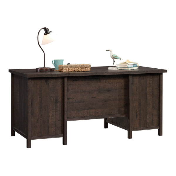 English Elm Executive Desk - Warm Brown Finish With Ample Storage, Cable Management & Durable Design For Home Office B356P402585