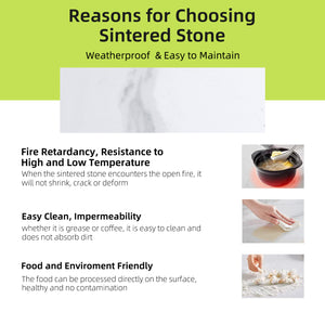 English Elm Modern 5Pc Outdoor Patio Bar Set – Stylish Sintered Stone Table & Comfortable Aluminum Stools! W1886S00022