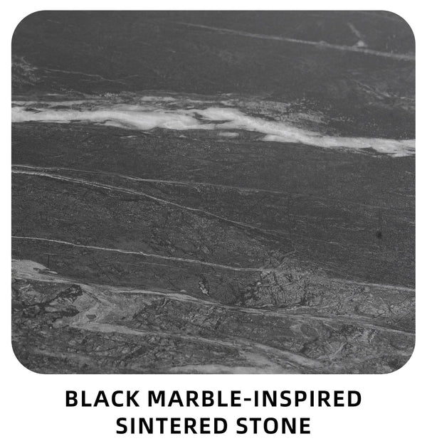 English Elm Modern 7-Piece Outdoor Aluminum Dining Set With Swivel Rockers & Elegant Sintered Stone Tabletop W1886S00019