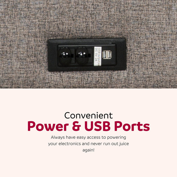 English Elm Convertible Dark Grey 73" Sleeper Sofa with USB Ports, Modern Full-Size Sofa Bed, Pocket Coil Comfort B2741P284438