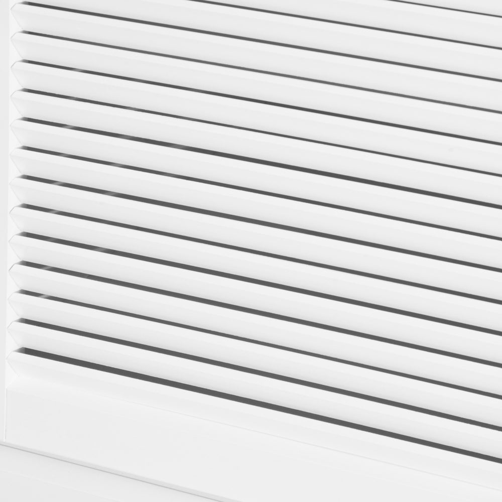 English Elm HOMCOM Modern Sideboard Buffet Cabinet with 4 Drawers & 2 Louvered Doors, White Storage Credenza W2225S00052