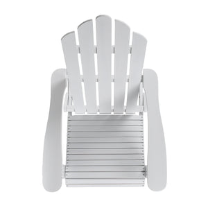 English Elm Christopher Knight Home® - HOLLYWOOD Acacia Wood Foldable Adirondack Chair for Patio & Poolside — Weather-Resistant, Classic Comfort White 39.25 L x 24.5 W x 7.75 H 62399.00WHI