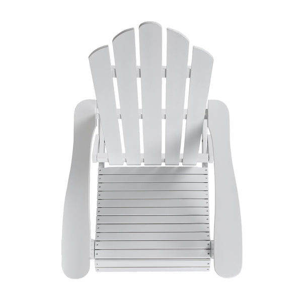English Elm Christopher Knight Home® - HOLLYWOOD Acacia Wood Foldable Adirondack Chair for Patio & Poolside — Weather-Resistant, Classic Comfort White 39.25 L x 24.5 W x 7.75 H 62399.00WHI