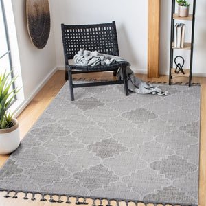 English Elm Loom Modern Trellis 8X10 Area Rug - Stylish White/Grey Indoor/Outdoor Design, Durable & Easy Care B335P289609
