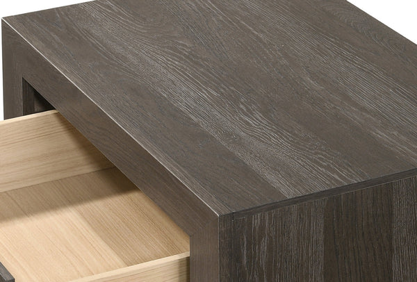 English Elm 1pc Contemporary Tall Chest with Faux Marble Top and Four Drawers for Elegant Bedroom Storage Brown 62.01 L x 19.29 W x 32.48 H B2741P334812