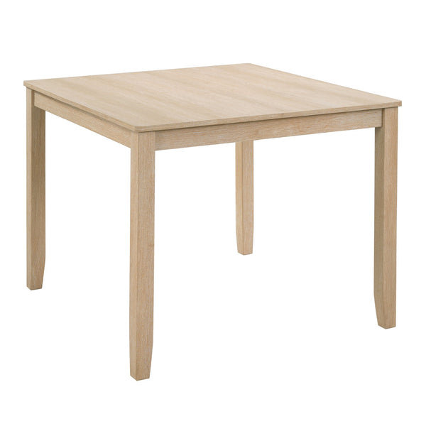 English Elm Modern 4-Piece Dining Set with Smooth Waterproof Top, Stable Wood Frame, Comfortable Foam Chairs Beige,Light Oak W1998S00079