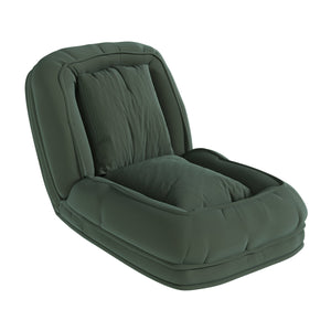 English Elm Upholstered Foldable Lazy Sofa Bed with 5 Recline Positions, Corduroy Tatami Chair with Pillows—Comfortable Space-Saving Lounge for Living Room and Bedroom Green W2699P324229