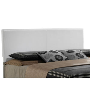 English Elm Aaron G1800-TB-UP Twin Bed with Durable Cappuccino PU Upholstery, Low-Profile Design, Ships Fast White 4 L x 33 W x 81 H B078108089