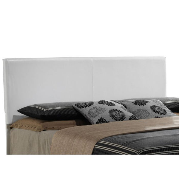 English Elm Aaron G1800-TB-UP Twin Bed with Durable Cappuccino PU Upholstery, Low-Profile Design, Ships Fast White 4 L x 33 W x 81 H B078108089