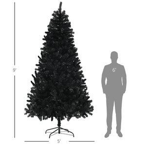 English Elm Homcom 9Ft Tall Unlit Artificial Christmas Tree With 2132 Branch Tips, Easy Setup, Holiday Décor W2225P229284