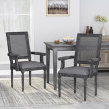 Christopher Knight Home® - Noble House - Maria French Country Wood and Cane Upholstered Dining Chair - Set of 2