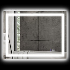 English Elm Homcom Led Vanity Mirror With Dual Lighting, Anti-Fog, Dimmable Color Control & Smart Features W2225P229189