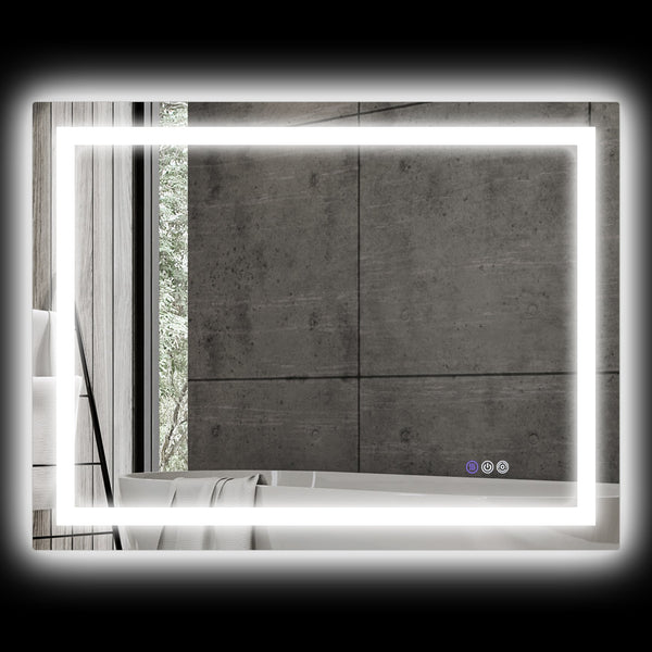English Elm Homcom Led Vanity Mirror With Dual Lighting, Anti-Fog, Dimmable Color Control & Smart Features W2225P229189