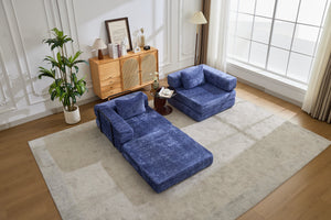 English Elm Compression Convertible Floor Sofa Bed – Stylish Chenille Loveseat, Easy Setup, Ideal For Small Spaces W3723P345645