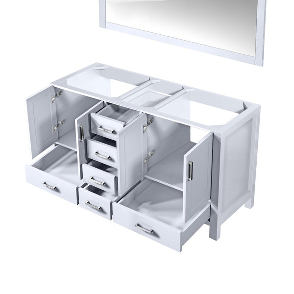 English Elm White Double Bath Vanity With 58" Mirror - Elegant Design, Ample Storage & Ready-To-Install Style B2731S00514-GIGA