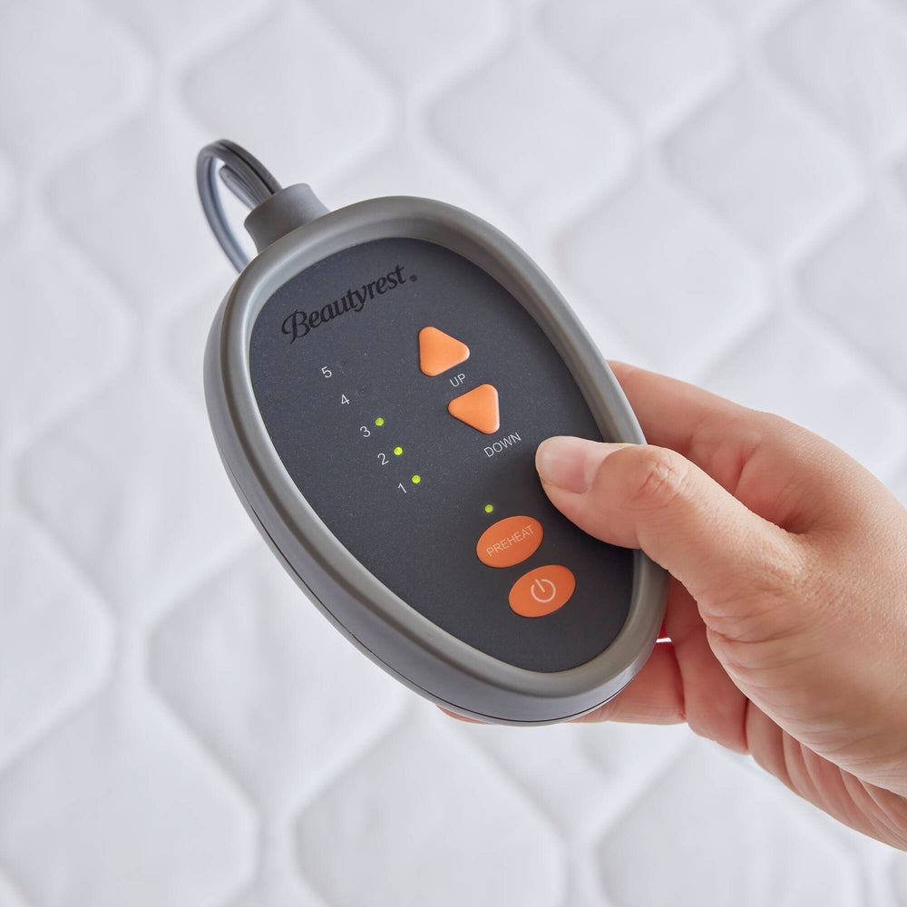 JLA Home Beautyrest - Heated Mattress Pad with Secure Comfort Tech — 5 Heat Settings, Quilted Soft Top, 10H Auto Shut-Off 84 L x 72 W x 0.25H BR55-0202