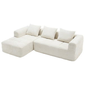English Elm United We Win Modular L-Shaped Sectional Sofa - Soft Chenille, Tool-Free Setup, Modern Design & Storage W1568S00150-GIGA