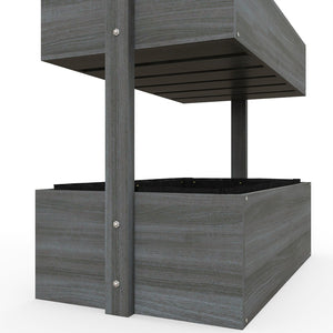 English Elm Outsunny Vertical Garden Planter Box - 4-Tier Wooden Design For Flowers, Herbs, And Vegetables, Gray W2225P174399-GIGA