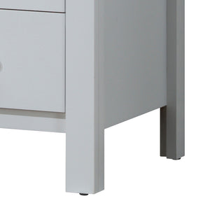 English Elm Elegant White Transitional Media Chest with Spacious Drawers, 36"H x 34"W x 17"D, No Assembly, Durable Finish B078108135